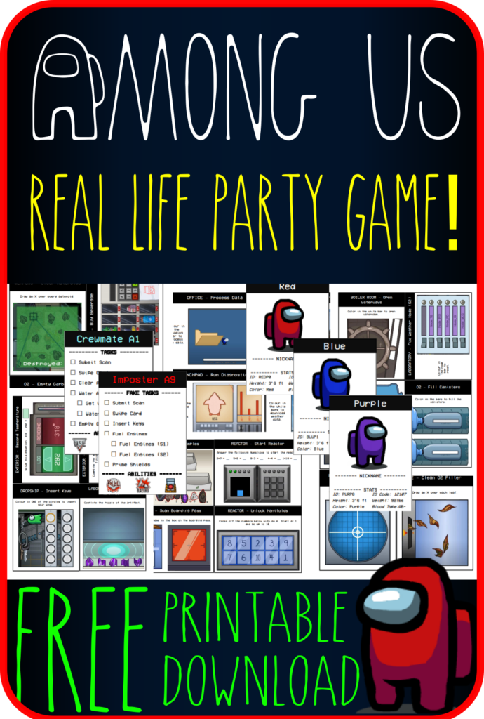 Among Us FREE Printable Game in Real Life! Play this super fun